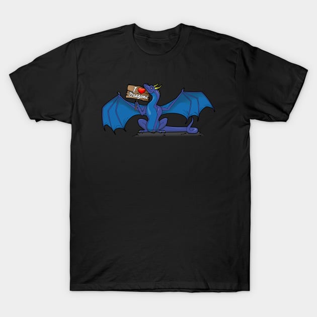 I Love Dragons T-Shirt by Nina Bolen's Fantastical Creatures